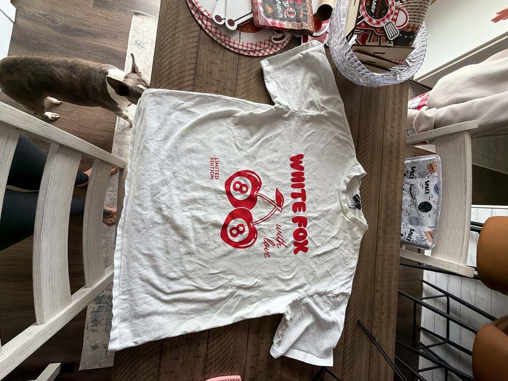 White Fox Limited Edition 8 Ball Cherry Graphic Oversized T-Shirt